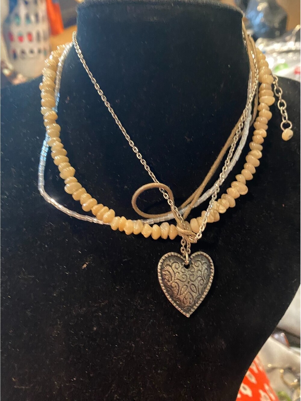 vintage boho statement necklace